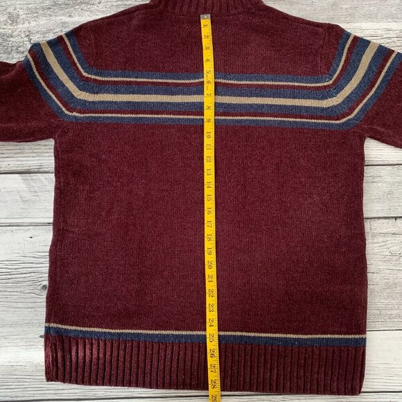 Vintage Denver Hayes Classic Fit 1/4 Button Burgundy Dad Sweater - Picture 10 of 11